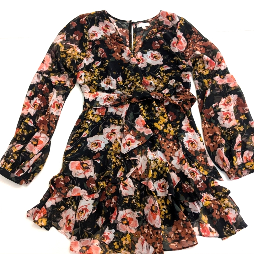 LUXXEL Ruffle Mini Dress - Picture 2 of 12